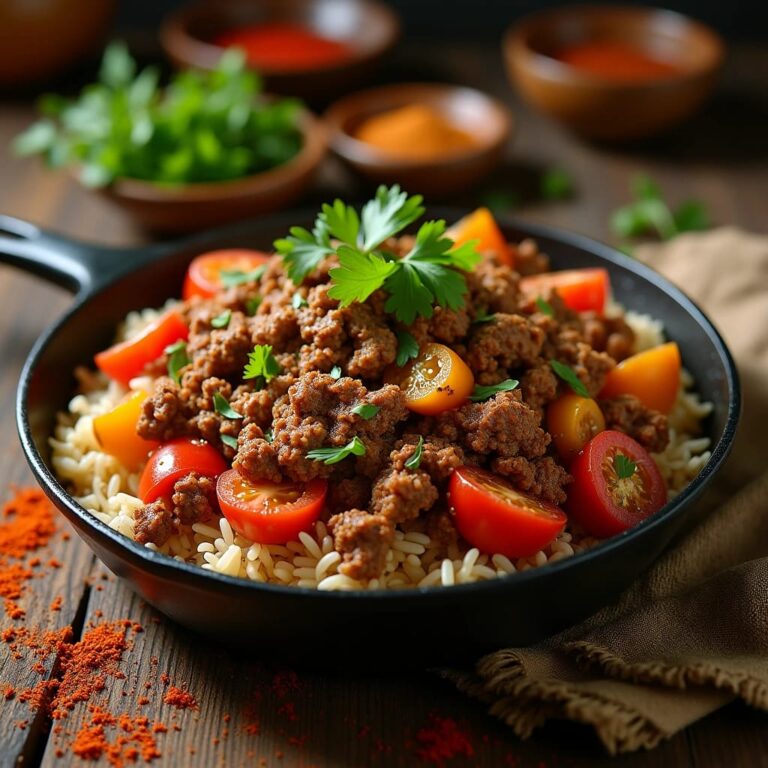 Ground Beef and Rice Skillet