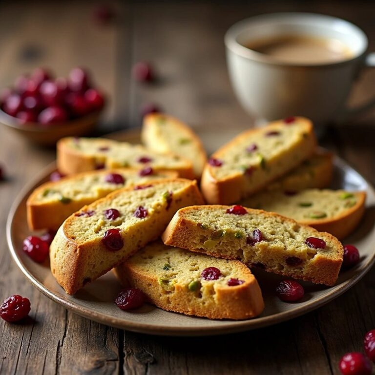 Cranberry and Pistachio Biscotti