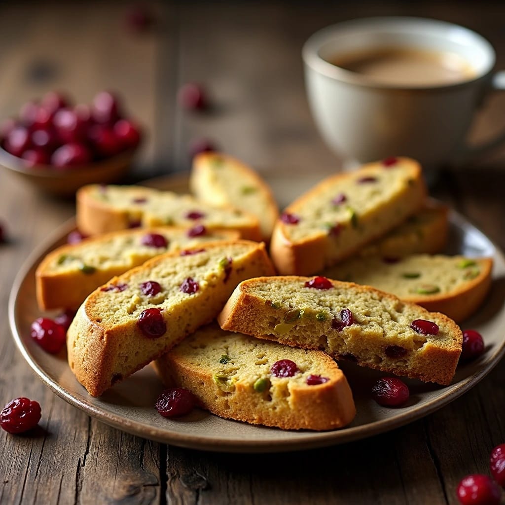 Cranberry and Pistachio Biscotti