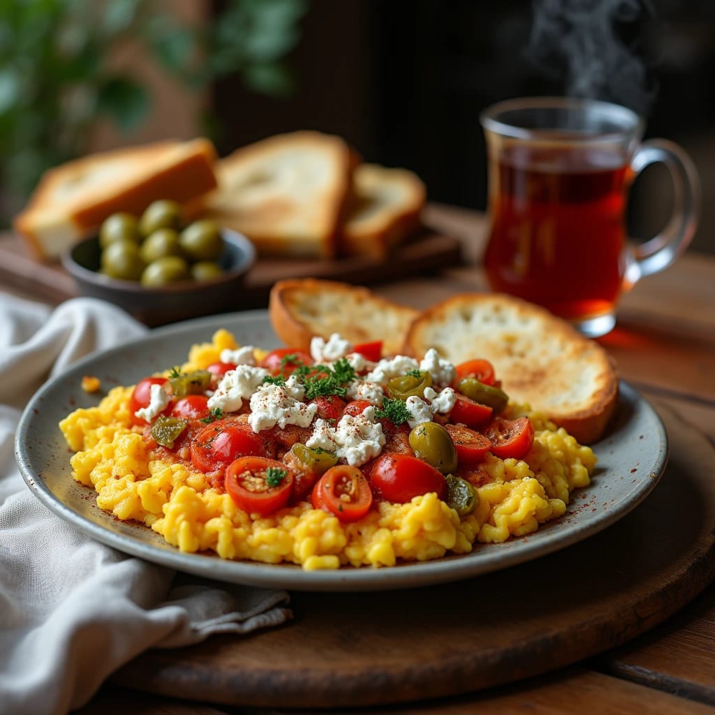 Turkish scrambled eggs