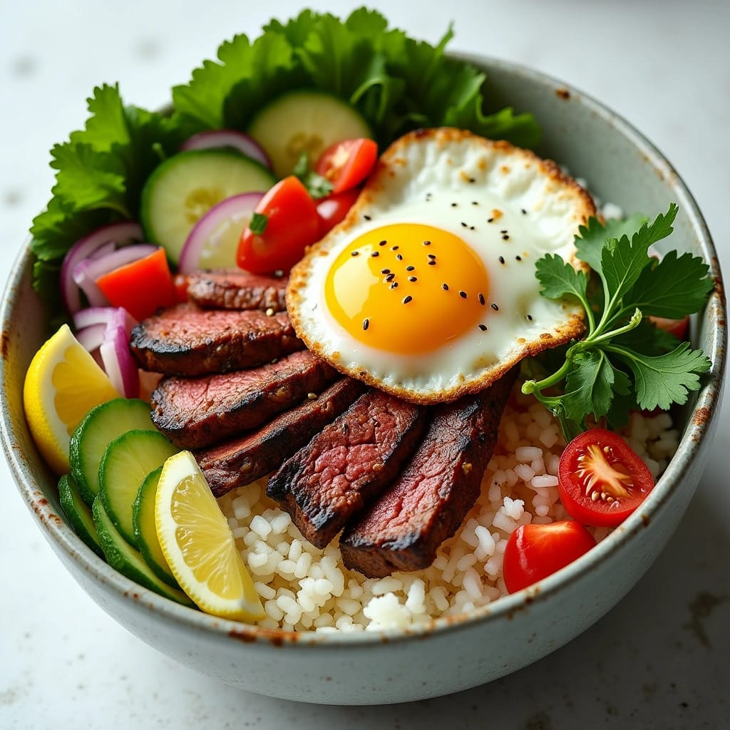 steak rice bowl